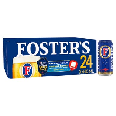 Fosters Lager 24 Pack (440ml) - Clubcard Price - Tesco