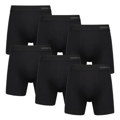The Essentials Wardrobe Mens Bamboo Boxers 6 Pack Soft, Black / Assorted, S - XL - Sold by The Essentials Wardrobe / FBA - Amazon