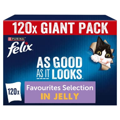 FELIX As Good As It Looks, Favourites Jelly Selection 120 x 85g (£22.44 S&S / £14.97 w/voucher (Selected Accounts) + Max S&S) - Amazon
