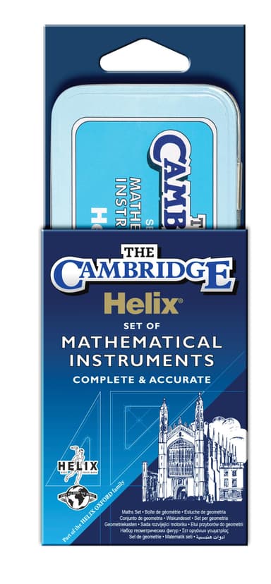 Helix Cambridge Maths Set with Storage Tin 9 Piece Maths Equipment Set - Amazon