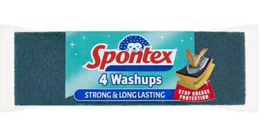 Spontex Washups General Purpose Sponge Scourers, Pack of 4 - 45p / 42p S&S - Amazon