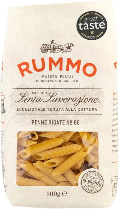 Rummo Ridged Penne Rigate No.66 Organic Italian Pasta, 500g (Delayed Dispatch) - Amazon