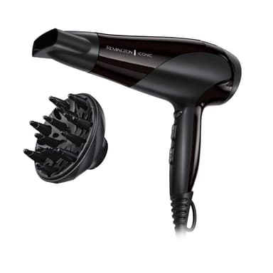 Remington Hair Dryer Ionic Dry (2200 Watt, Diffuser, Coolshot), **EU Plug** Hair Dryer D3198 - Open Box: Like New - Sold By Amazon Resale - Amazon