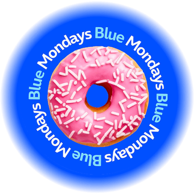 Blue Mondays Win Prizes (Guaranteed Reward) E.G Candy Kittens, Greggs Iced Cooler/Sweet Treats, Green People, 25% Stationery & Books TGJones - O2 Priority