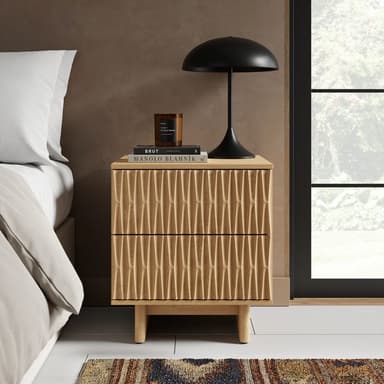 Inga 2 Drawer Bedside Table - Dunelm