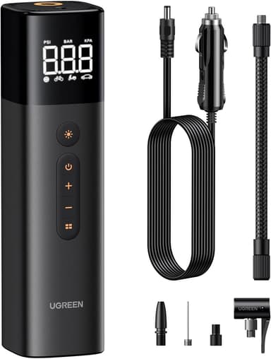 UGREEN Portable Digital Tyre Inflator 150 PSI 12V with Pressure Detection LED Light - Sold by UGREEN GROUP LIMITED UK / FBA - Amazon