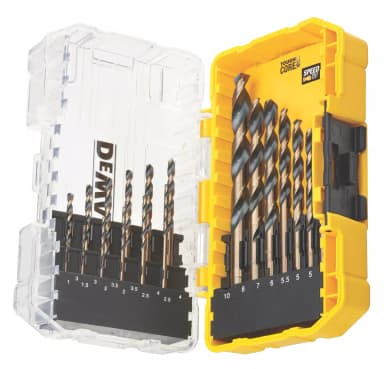 DEWALT Black & Gold Straight Shank Multi-Material Drill Bit Set 19 Pieces - Free C&C - Screwfix