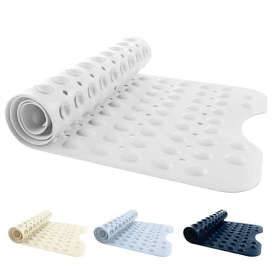 ANSIO Bath Mat, Non Slip PVC Shower Mat, 100 x 40cm, White - Amazon