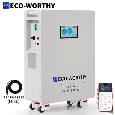 ECO-WORTHY 48V 314Ah LiFePO4 Lithium Battery, 16.1kWh High Capacity Energy Storage - Sold by ECOWORTHY UK Store - AliExpress