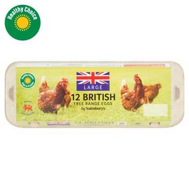 Sainsbury's British Free Range Eggs Large x12 (Nectar Price) - Sainsbury's