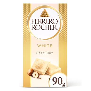 Ferrero Rocher White Chocolate Bar with Hazelnuts 90g - Amazon