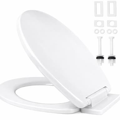 Ram White Soft Close Toilet Seat with Quick Release for Easy Clean - Amazon