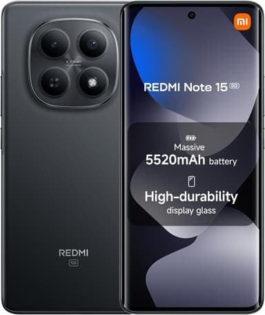 XIAOMI Redmi Note 15 5G 8+256 GB, Ultra-slim Design, IP65 Water Resistance 108MP Camera, 6.77" FHD+ Display Black & Mist Purple - Amazon