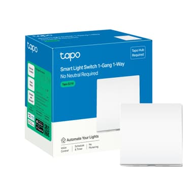 Tapo S210 Smart Light Switch 1 Gang 1 Way Smart Switch, Hub Required 1-Gang 1-Way, No Neutral Wire Required, Schedule Works with Tapo Hub - Amazon