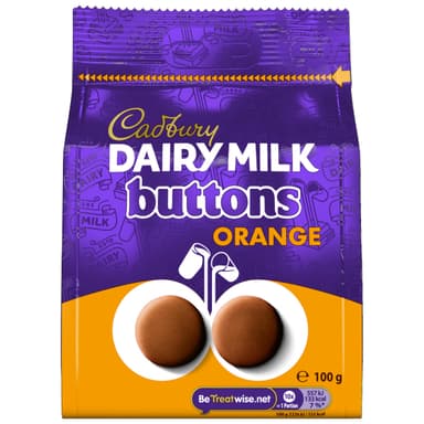 Cadbury Dairy Milk Chocolate Orange Giant Buttons, 100g (Pack of 1) With Voucher - S&S 96p/81p - Amazon