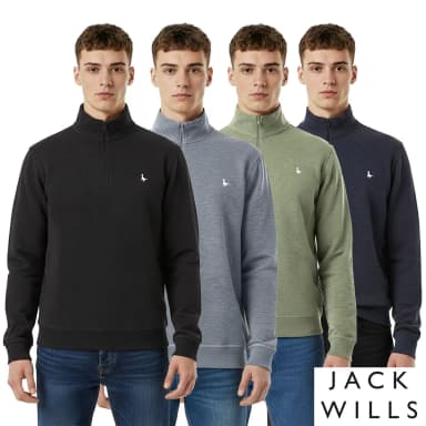 Jack Wills Men's Melange 1/4 Zip Jumper - Costco