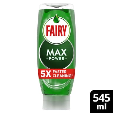3 x Fairy Max Power Washing Up Liquid Original / Pomegranate / Antibacterial 545ML - ASDA Groceries