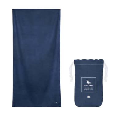 Dock & Bay Beach Towel - Quick Dry, Sand Free - Compact, Lightweight- Deep Sea Navy - Large (160x90cm, 63x35") Sold by Dock & Bay FBA - Amazon
