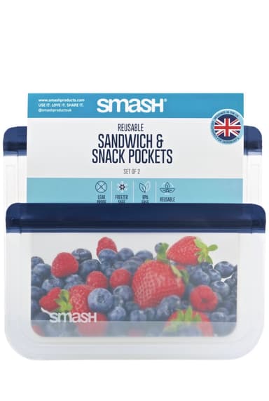Smash Navy Blue Sandwich Bags - Pack of 2 - Free C&C - Argos
