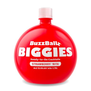 BuzzBallz BIGGIES Strawberry Rita, Ready to Drink Margarita, 13.5% ABV, 1.75L, Pre Mixed Cocktail - Amazon