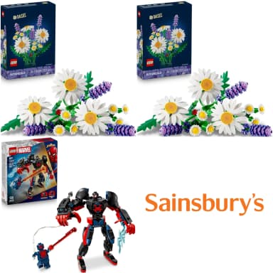 2 for £15 on Toys Including LEGO Botanicals 11508 Daisies / Marvel 76337 Miles Morales Mech vs. Spider-Man 2099 - Sainsbury's