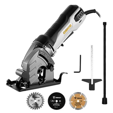 Mini Circular Saw 600W: DEKOPRO Compact Electric Circular Saw 5500 RPM with 3 Blades(85mm) (w/Voucher) Sold by DEKO-EU / FBA - Amazon