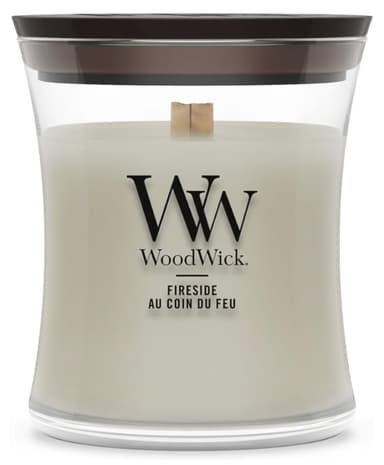 WoodWick Scented Candle with Crackling Wick | Fireside Mini Hourglass Candle | Up to 20 Hours Burn Time (£4.67 with max s&s) - Amazon