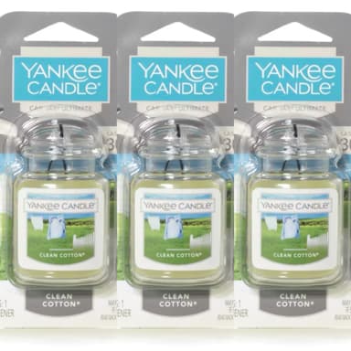 3 x Yankee Candle Car Jar Ultimate Scented Air Freshener | Clean Cotton - Amazon