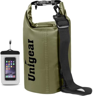 Unigear Waterproof Dry Bag 2L w/ Phone Pouch for Swimming | Roll-top Waterproof, Green - Sold & Shipped by Never Accept Just Average Shop - Amazon