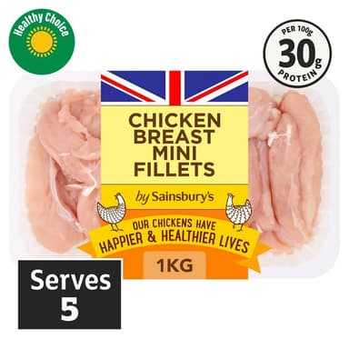Sainsbury's 1kg British Chicken Breast Mini Fillets - Nectar Price - Sainsbury's