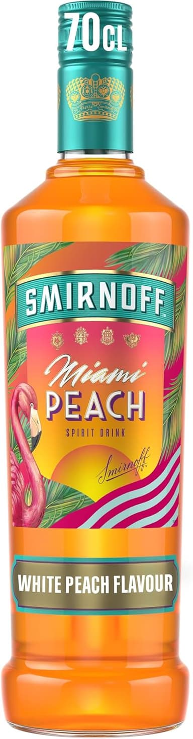 Smirnoff Miami Peach Vodka Spirit Drink, 35% - 700ml (After Voucher) - Amazon