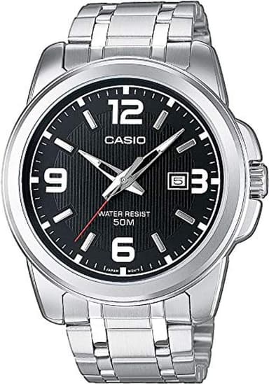 Casio Men's Stainless Steel Analogue Quartz Watch MTP-1314PD-1AVEF - Amazon