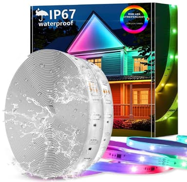 LED Strip Smart Lights 20m Waterproof RGB with APP & Remote Control Music Sync - BargainFox