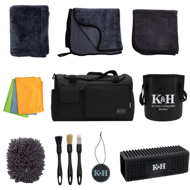 Kingsley & Harper K&H 15pc Car Detailing Kit | Complete Cleaning Set for Interior & Exterior Sold by OXV UK / FBA - Amazon