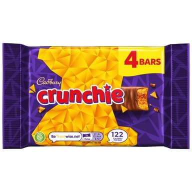 Cadbury Crunchie Chocolate Bar, 26.1g x 4 (£1.04 S&S) - Amazon
