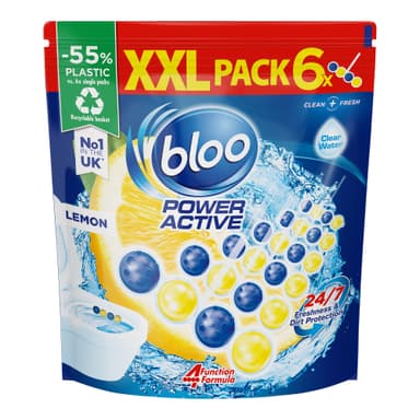 Bloo Power Active Toilet Rim Block XXL Pack (6 pack) - £4.89 max S&S with possible 10% off with first subscription - Amazon