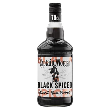 Captain Morgan Black Spiced Spirit Drink with Caribbean Rum, 40% vol, 70cl, - Amazon