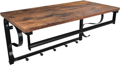 Vasagle Industrial Wall Mounted Coat Rack with Shelf - Amazon