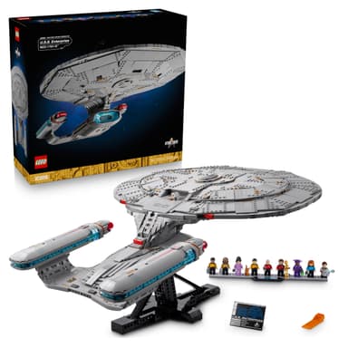 LEGO Icons Star Trek: U.S.S. Enterprise NCC-1701-D - 2 Shuttle Pods, Separation Function & 9 Minifigures - 10356 - Amazon