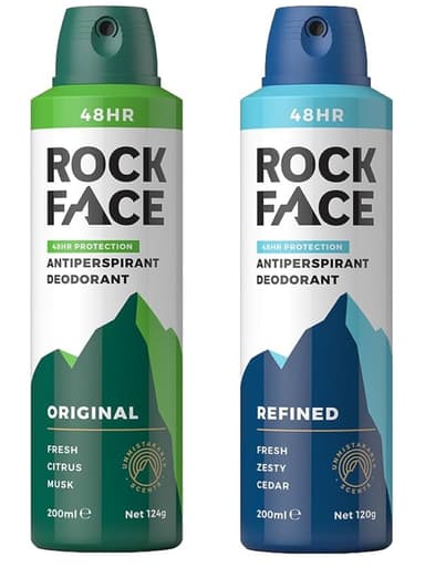 Rock Face Men's Antiperspirant Deodorant, Original / Refined Scent, 200ml (£2.14 / £1.91 on S&S) - Amazon