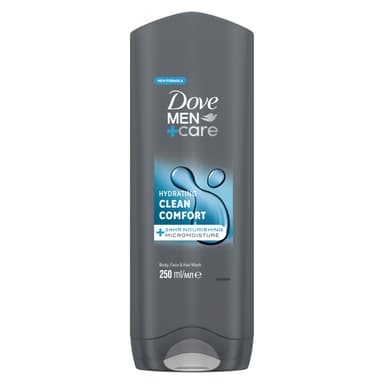 Dove Men+Care Hydrating Clean Comfort Men's 3-in-1 Hair, Face and Body Wash Body Cleanser Shower Gel 250ml - £1.27 / £1.14 S&S - Amazon