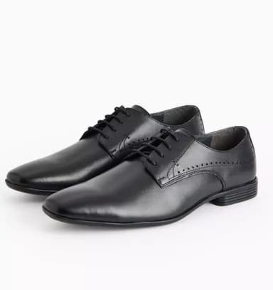 Sole Comfort Black Leather Lace Up Men's Shoes - Size 10 - Free Click & Collect - Argos