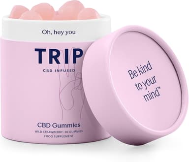 TRIP CBD Infused Gummies, 300mg CBD, High Strength, Wild Strawberry, 30x (£6.29 / £5.94 on S&S) - Amazon