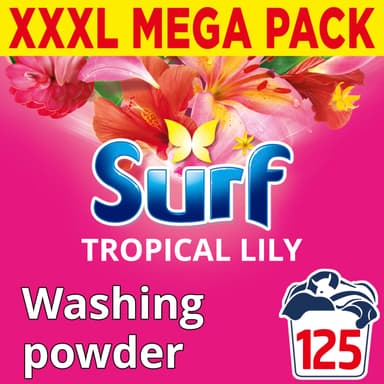 Surf Tropical Lily Detergent Washing Powder 125 Washes (6.25kg) £9.99 / £8.74 S&S & Voucher - Amazon