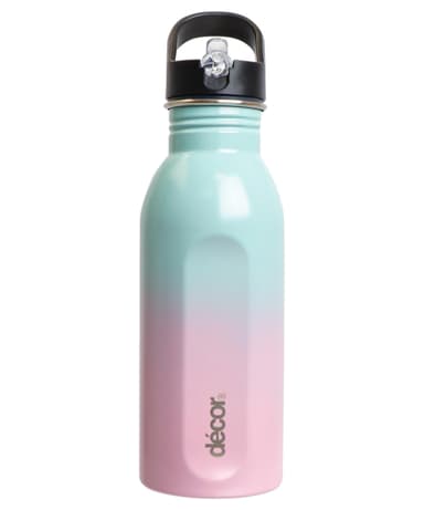 Décor Snap n Seal 500ml Stainless Steel Water Bottle with Straw (£3.40 S&S) - Amazon