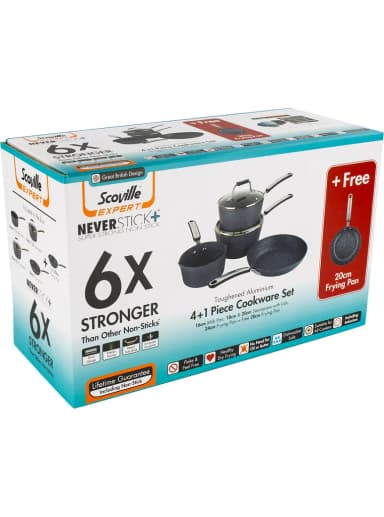 Scoville Expert Neverstick+ 4+1 Piece Cookware Set (instore - Halesowen) - George At ASDA