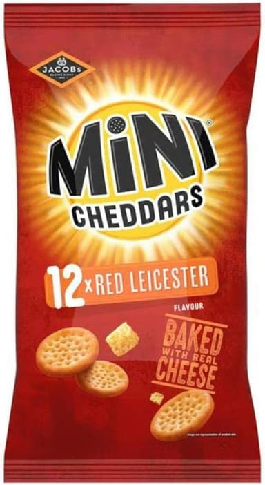 JACOB'S Mini Cheddars Red Leicester Multipack 12 x 23g - W/Voucher - £1.50 / £1.31 S&S - Amazon