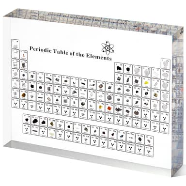Mukarisk Periodic Table With Real Elements Inside - Acrylic Display With Element Samples - Amazon
