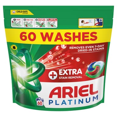 Ariel Platinum Pods, Washing Liquid Laundry Detergent Capsules 60 Washes - Amazon
