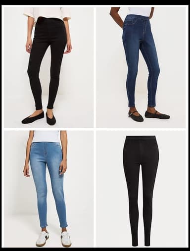 Women's Indigo / Black / Light Wash Erin High Waisted Jeggings Sizes 8-24 + 10% off George Rewards + Free C&C - George At ASDA